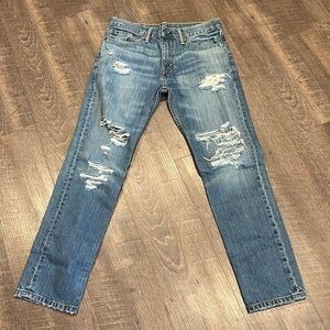 Levi’s 511 distressed straight leg jeans unisex